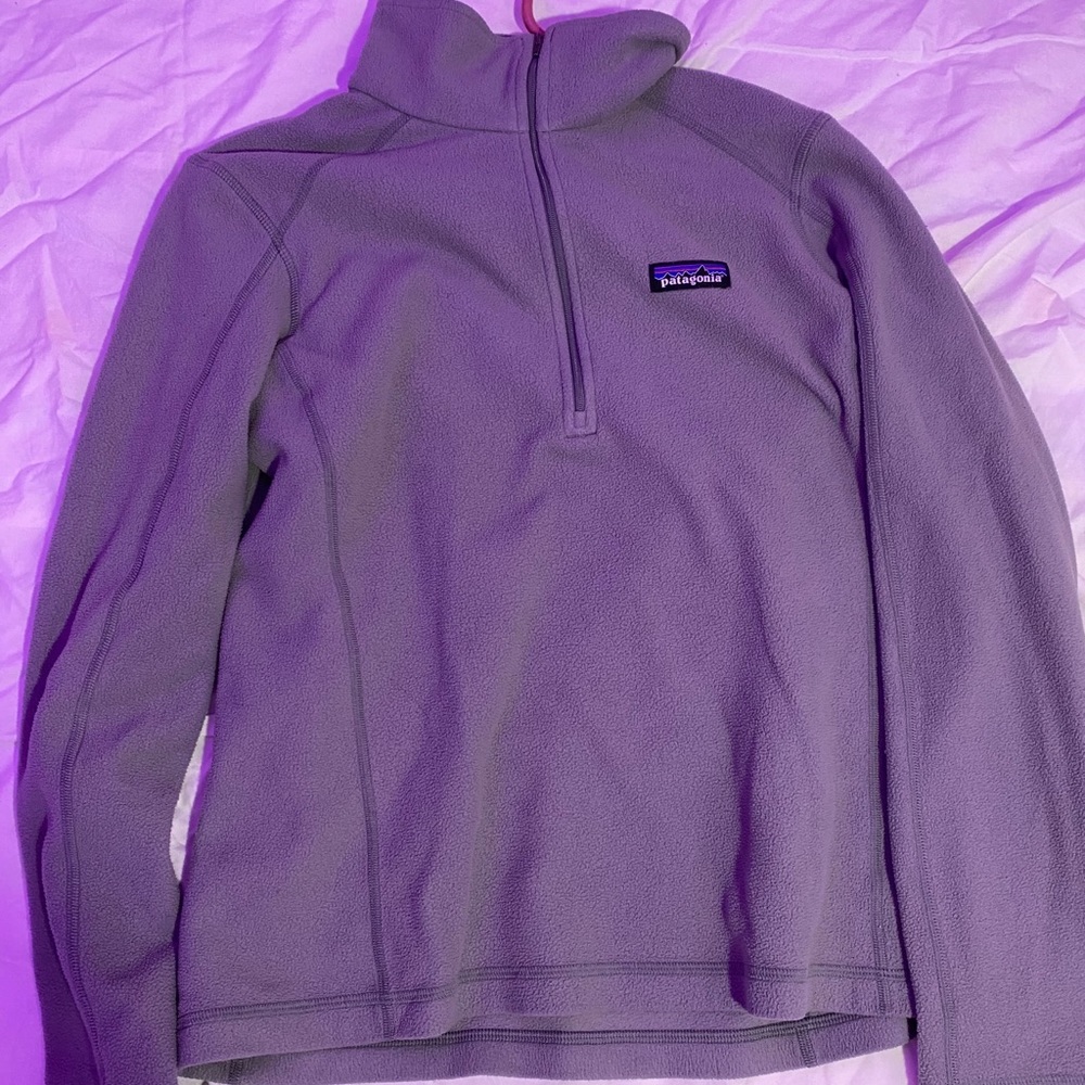 Patagonia gray zip up medium